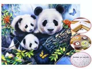Obrázek z Malování s čísly plátno 30x40cm - panda 